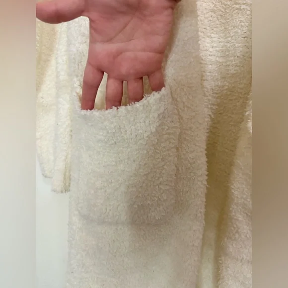 Skims Cozy Knit Robe Fuzzy Soft Ivory Cream Lounge  L/XL - Picture 6 of 9